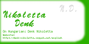 nikoletta denk business card